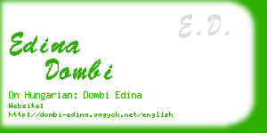 edina dombi business card